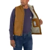 Chaleco de cuello alto para hombre Fr, de tela de pato y forro de sherpa - Chalecos ignífugos