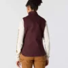 Chaleco de cuello alto para mujer, de lona de algodón lavada con forro de sherpa