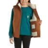 Chaleco de lona con forro de sherpa para niña (niños/jóvenes)