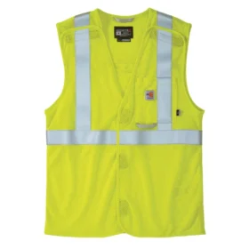 Chaleco de seguridad de malla de alta visibilidad y resistente al fuego para hombre, clase 2 - Chalecos de alta visibilidad