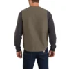 Chaleco resistente de lona lavada con forro de sherpa para hombre