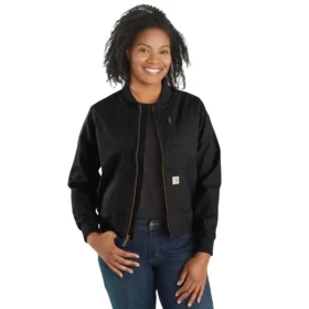 Chaqueta bomber de lona de corte holgado Crawford para mujer