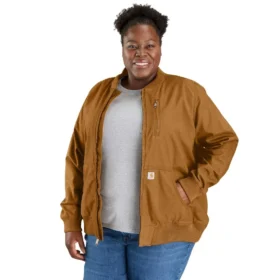 Chaqueta bomber de lona de corte holgado Crawford para mujer