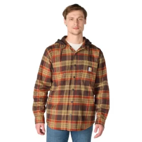 Chaqueta de camisa a cuadros con capucha Hamilton de corte holgado para hombre - Chaquetas de camisa para hombre