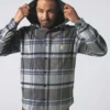 Chaqueta de camisa a cuadros con capucha Hamilton de corte holgado para hombre - Chaquetas de camisa para hombre