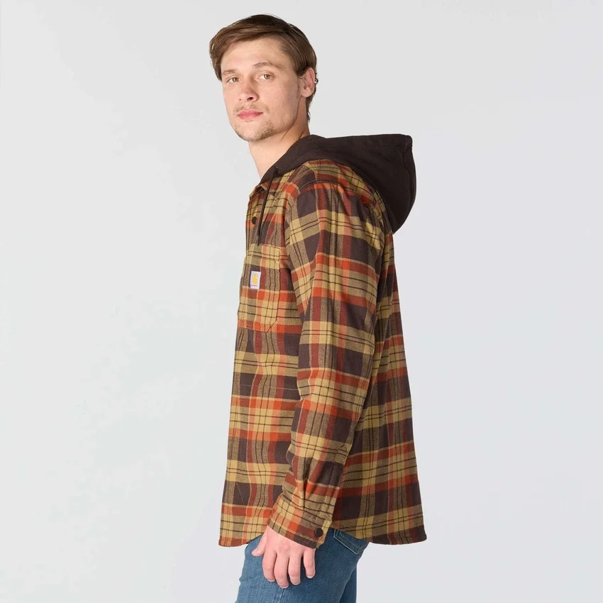 Chaqueta de camisa a cuadros con capucha Hamilton de corte holgado para hombre - Chaquetas de camisa para hombre