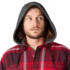 Chaqueta de camisa a cuadros con capucha Hamilton de corte holgado para hombre - Chaquetas de camisa para hombre