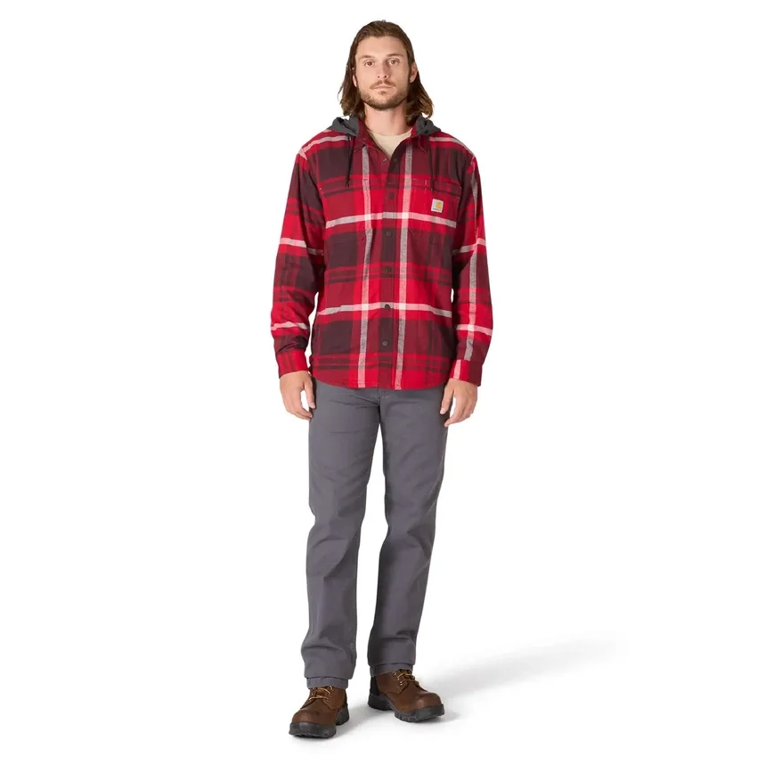 Chaqueta de camisa a cuadros con capucha Hamilton de corte holgado para hombre - Chaquetas de camisa para hombre