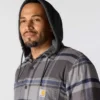 Chaqueta de camisa a cuadros con capucha Hamilton de corte holgado para hombre - Chaquetas de camisa para hombre