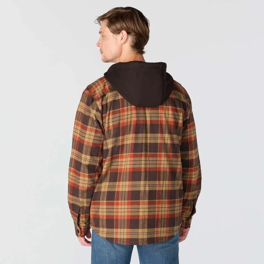 Chaqueta de camisa a cuadros con capucha Hamilton de corte holgado para hombre - Chaquetas de camisa para hombre