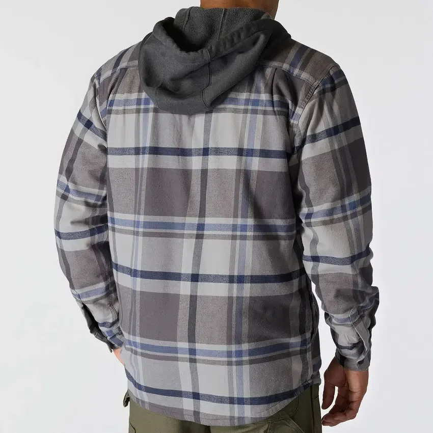 Chaqueta de camisa a cuadros con capucha Hamilton de corte holgado para hombre - Chaquetas de camisa para hombre