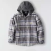 Chaqueta de camisa a cuadros con capucha Hamilton de corte holgado para hombre - Chaquetas de camisa para hombre