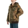 Chaqueta de camuflaje con capucha y aislamiento de lona para niño, con cremallera frontal (niños/jóvenes)