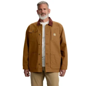 Chaqueta de trabajo para hombre «Rugged Flex» de corte holgado en lona de algodón elástica