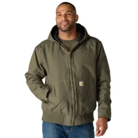 Chaqueta deportiva aislante de lona lavada para hombre