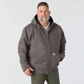 Chaqueta deportiva aislante de lona lavada para hombre