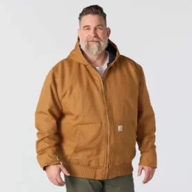 Chaqueta deportiva aislante de lona lavada para hombre
