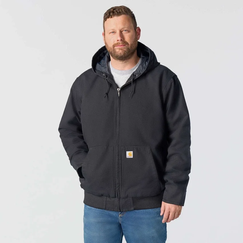 Chaqueta deportiva aislante de lona lavada para hombre