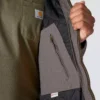 Chaqueta deportiva aislante de lona lavada para hombre