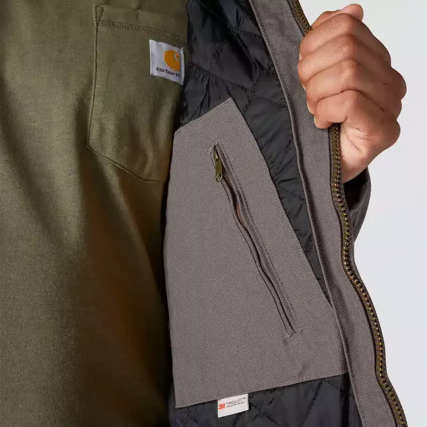 Chaqueta deportiva aislante de lona lavada para hombre