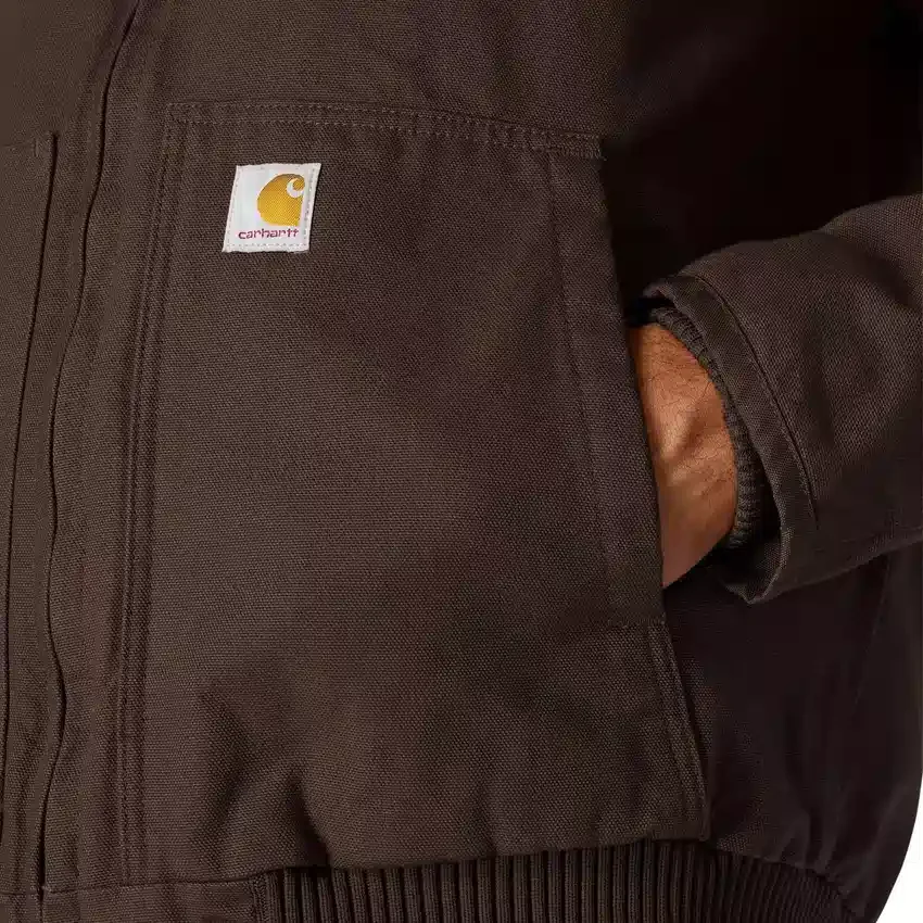 Chaqueta deportiva aislante de lona lavada para hombre