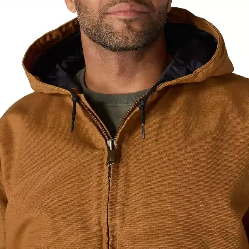 Chaqueta deportiva aislante de lona lavada para hombre