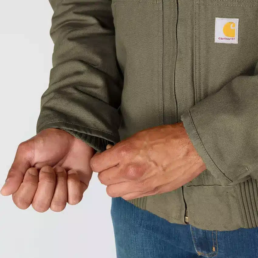 Chaqueta deportiva aislante de lona lavada para hombre