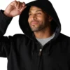 Chaqueta deportiva aislante de lona lavada para hombre