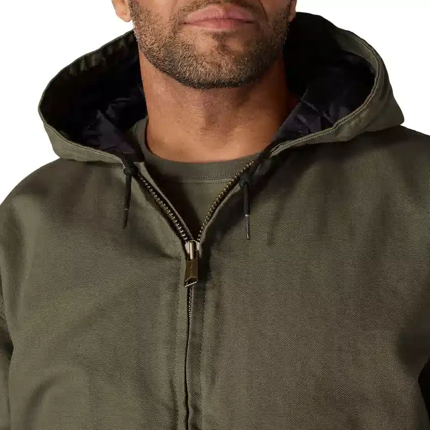 Chaqueta deportiva aislante de lona lavada para hombre