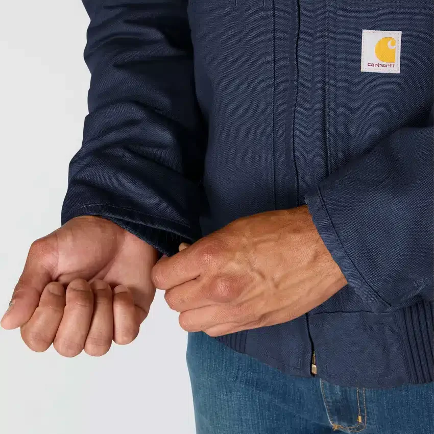 Chaqueta deportiva aislante de lona lavada para hombre