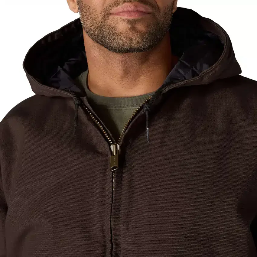 Chaqueta deportiva aislante de lona lavada para hombre