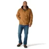 Chaqueta deportiva aislante de lona lavada para hombre