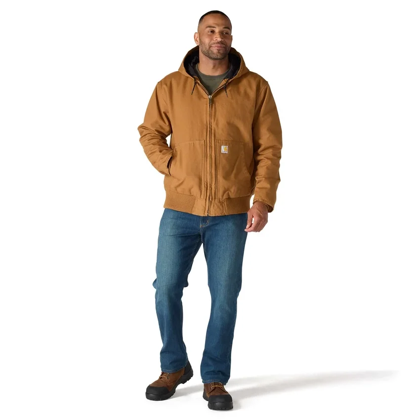Chaqueta deportiva aislante de lona lavada para hombre