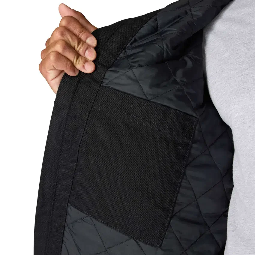 Chaqueta deportiva aislante de lona lavada para hombre