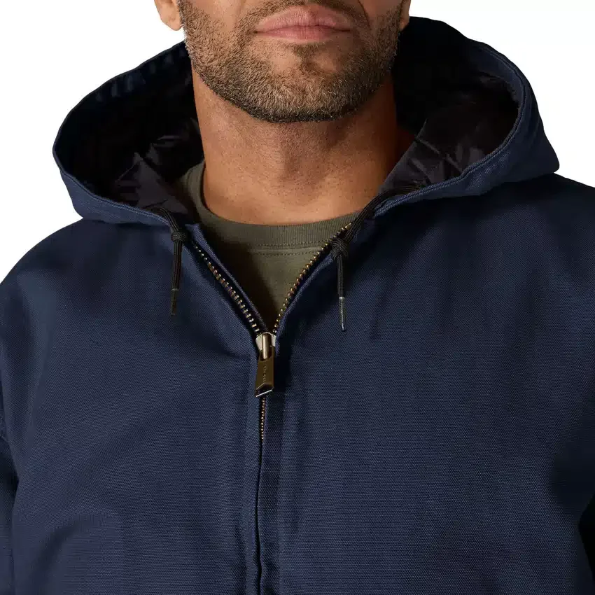 Chaqueta deportiva aislante de lona lavada para hombre