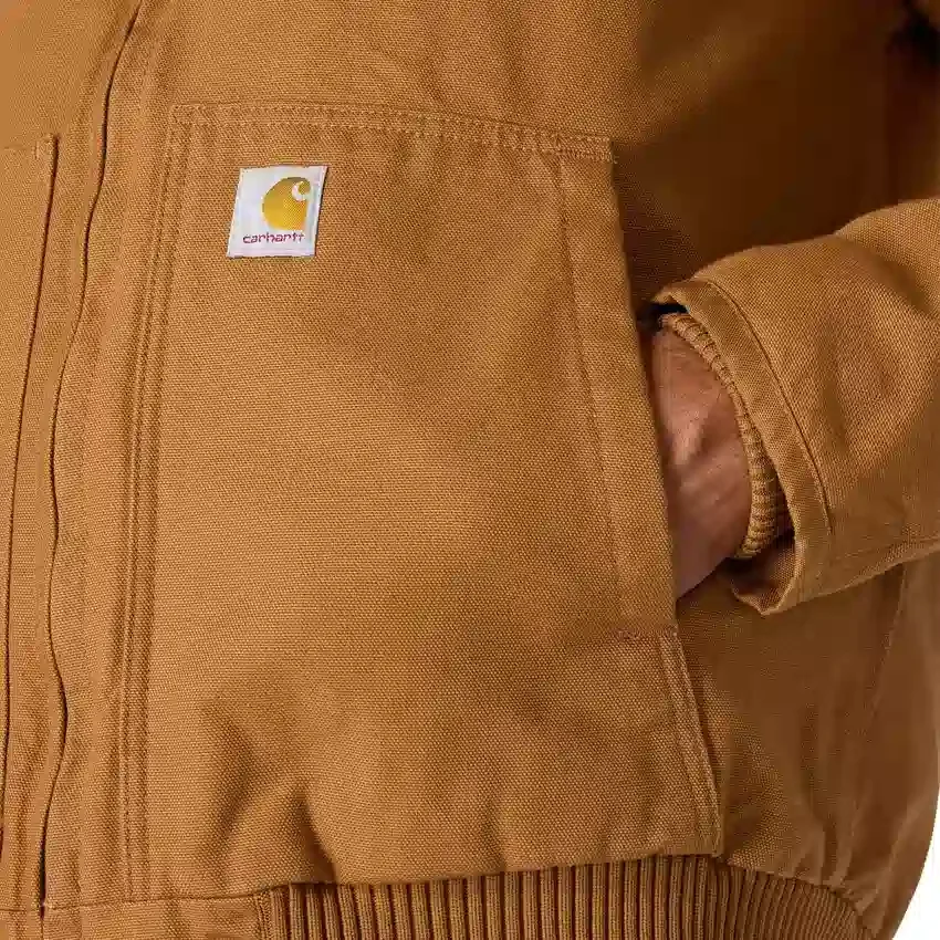 Chaqueta deportiva aislante de lona lavada para hombre