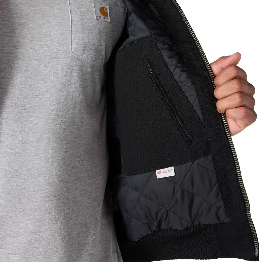 Chaqueta deportiva aislante de lona lavada para hombre