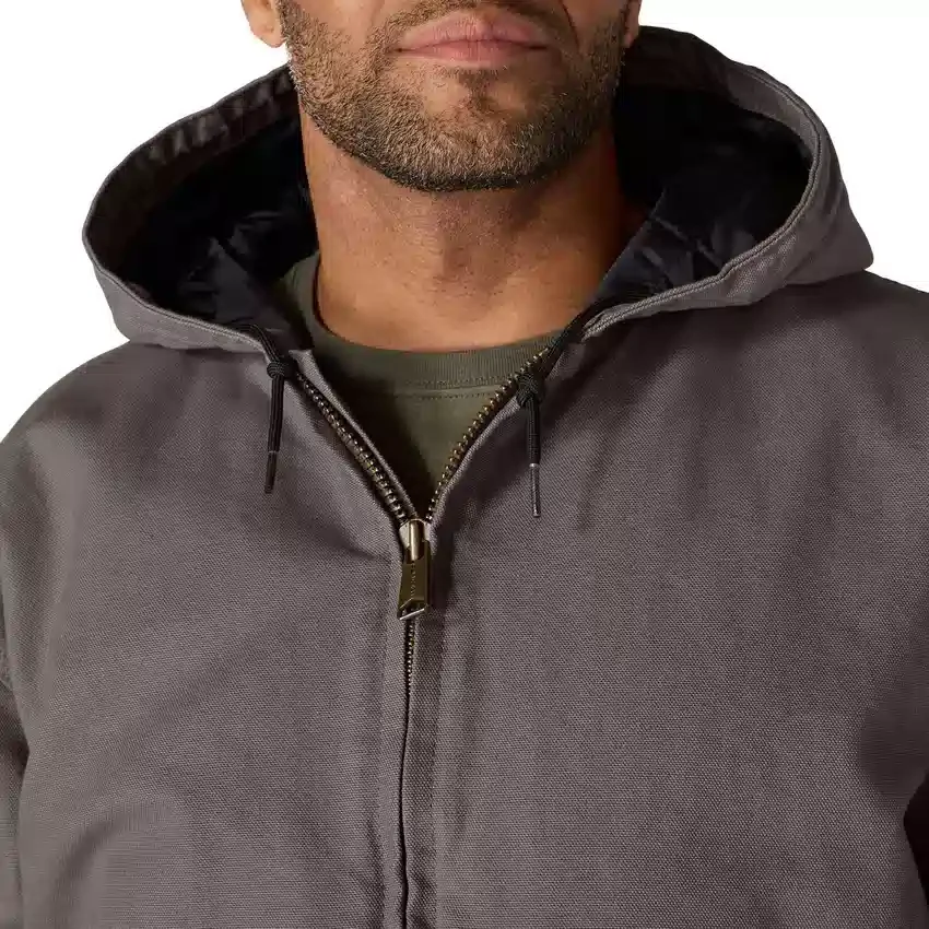 Chaqueta deportiva aislante de lona lavada para hombre
