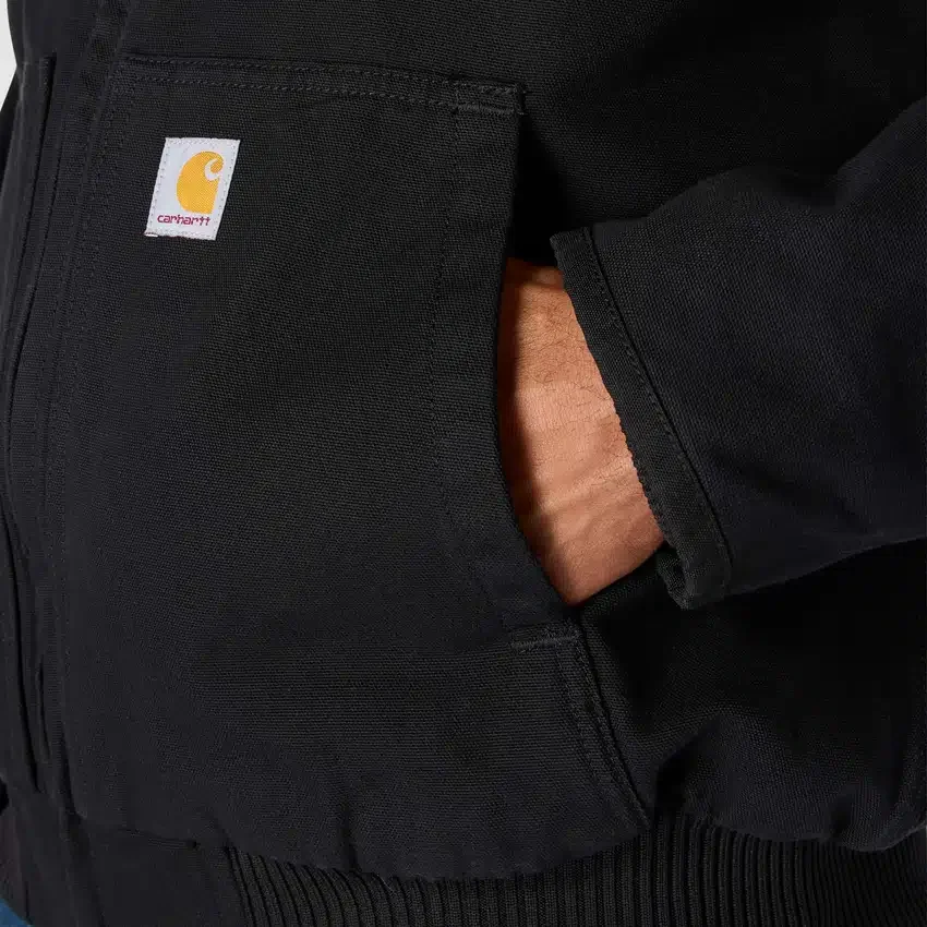 Chaqueta deportiva aislante de lona lavada para hombre