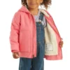 Chaqueta deportiva con capucha y aislamiento de lona con cremallera frontal para niñas (bebés/niños pequeños)