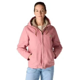 Chaqueta icónica Sierra para mujer, de lona lavada y forrada de sherpa