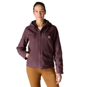 Chaqueta icónica Sierra para mujer, de lona lavada y forrada de sherpa