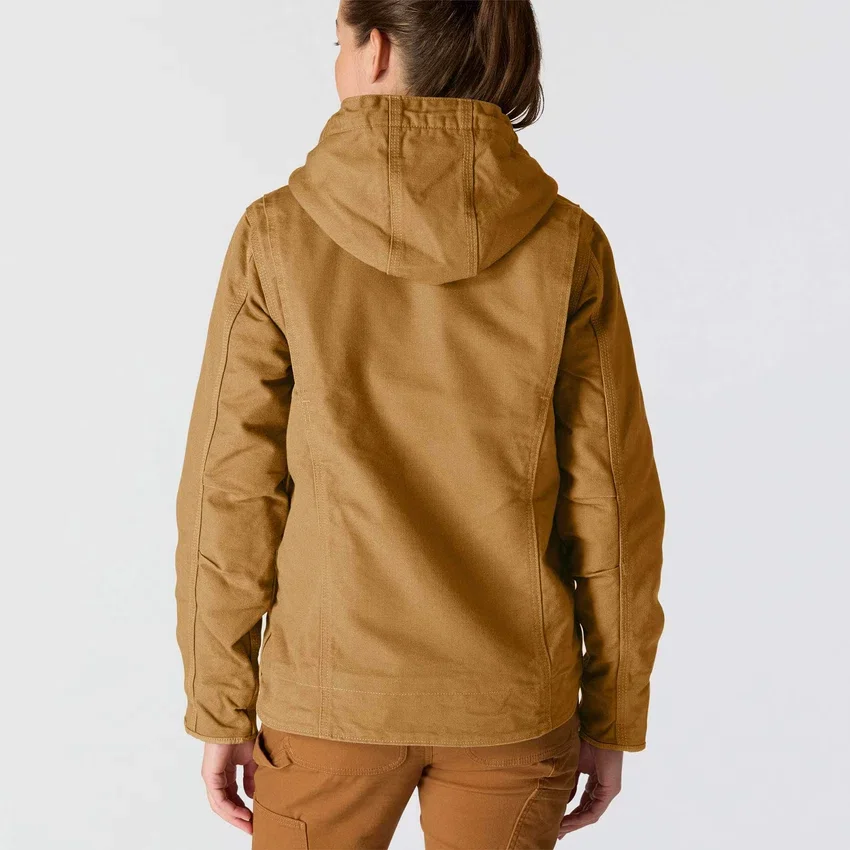 Chaqueta icónica Sierra para mujer, de lona lavada y forrada de sherpa
