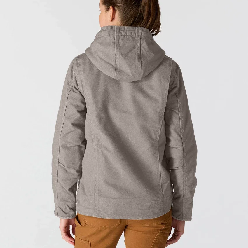 Chaqueta icónica Sierra para mujer, de lona lavada y forrada de sherpa