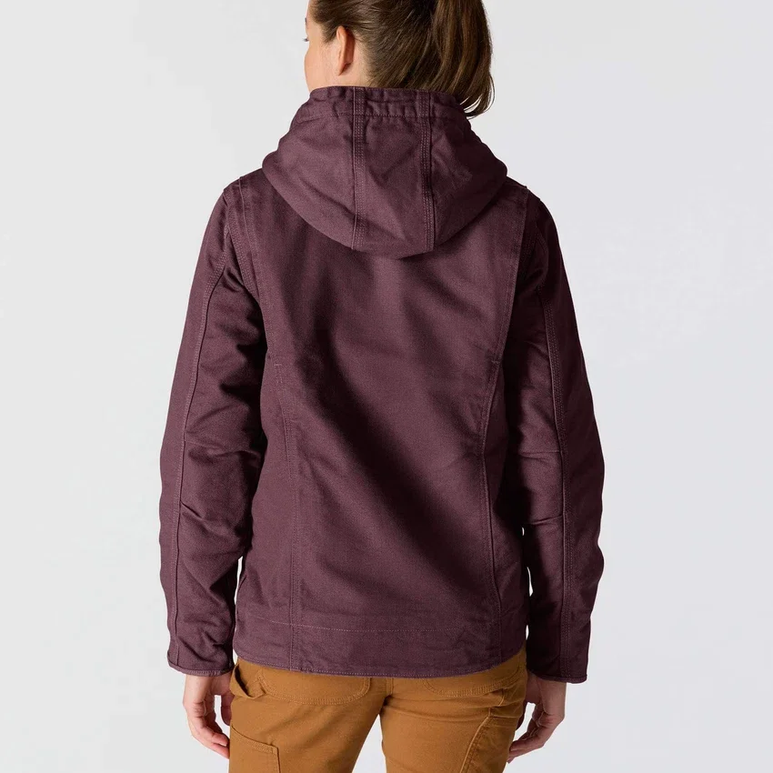 Chaqueta icónica Sierra para mujer, de lona lavada y forrada de sherpa