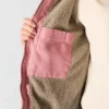 Chaqueta icónica Sierra para mujer, de lona lavada y forrada de sherpa