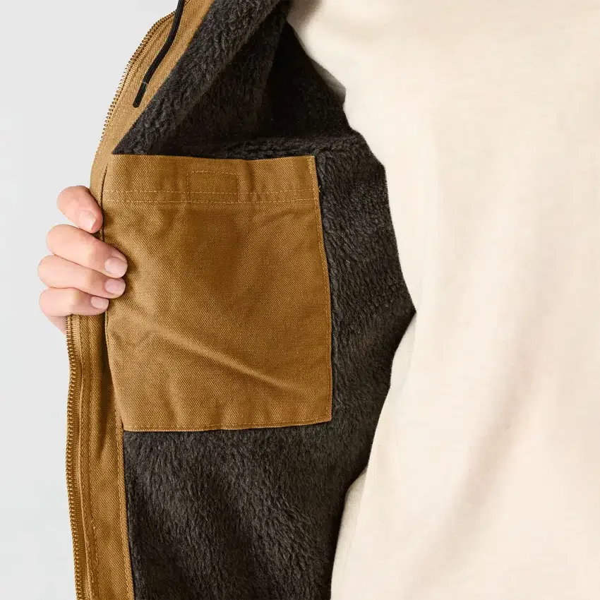 Chaqueta icónica Sierra para mujer, de lona lavada y forrada de sherpa