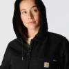 Chaqueta icónica Sierra para mujer, de lona lavada y forrada de sherpa