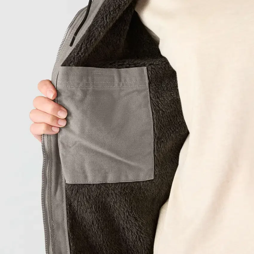 Chaqueta icónica Sierra para mujer, de lona lavada y forrada de sherpa