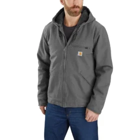 Chaqueta para hombre Sierra de lona lavada con forro de sherpa